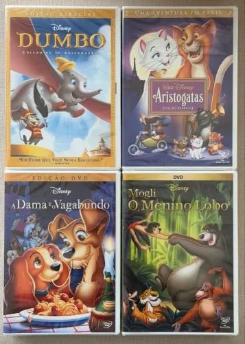 DVDs Disney - 4 desenhos Disney (originais e lacrados). Vendidos separadamente