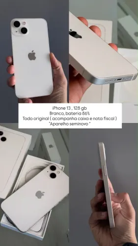 iPhone 13 branco 128gb 