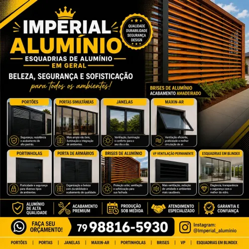 ?FABRICAMOS ESQUADRIAS DE ALUMÍNIO EM GERAL É ESQUADRIAS EM METALON ?