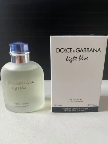 Dolce gabbana light blue edt masculino 125ml + amostra de brinde 