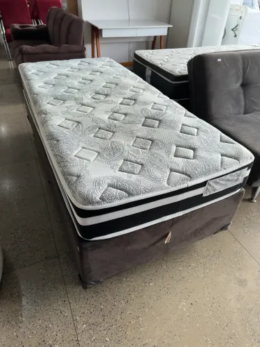 Cama box de solteiro anjos colchões de molas ensacadas