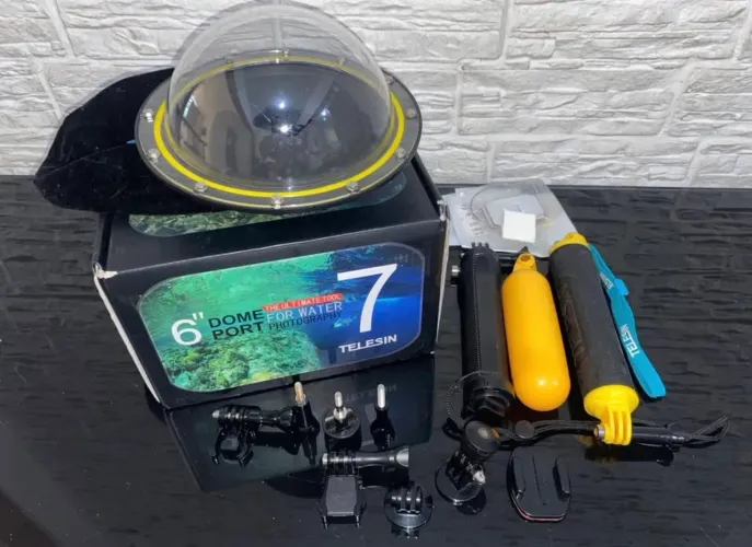 Dome 6pol Go Pro Gopro Hero 5 E 6 E 7 Black Bastão Telesin