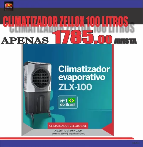 CLIMATIZADOR ZELLOX 100 LITROS