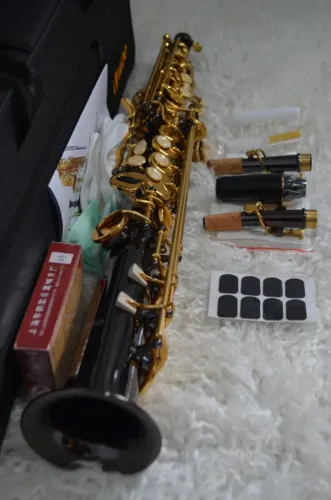 Sax Soprano Reto Vedo VD-ZGHS2 Sib Bemol - Black ((( Novo )))