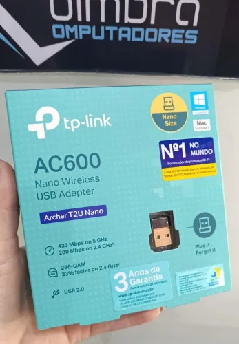 Adaptador USB Wi fi Nano AC600 Wireless Archer T2U - TP-Link Loja Coimbra Computadores