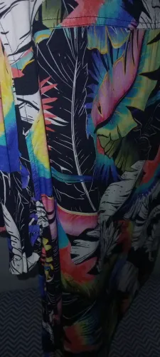 Blusa de botão colorida tamanho P