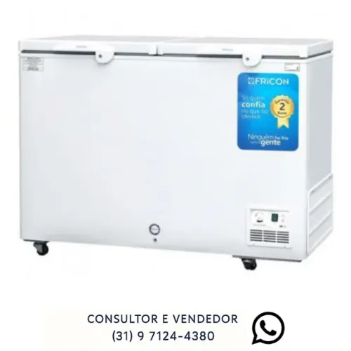 Freezer Horizontal 411L 2 Tampas Fricon 