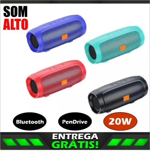 Caixa de Som Bluetooth com 4 Modos - SOM ALTO!