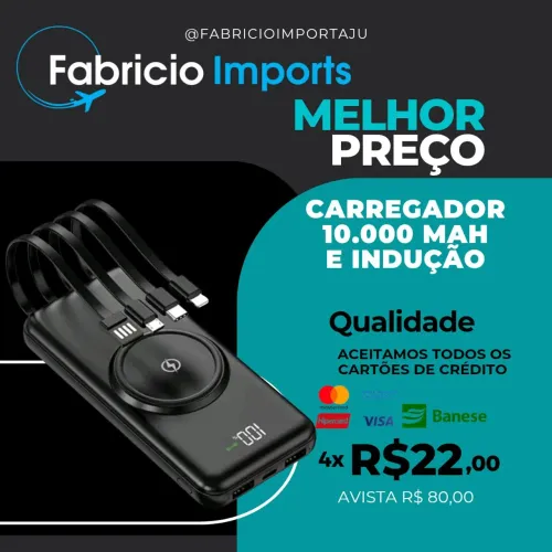 CARREGADOR PORTÁTIL 10.000 MAH