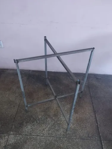 Pé base para mesa articulado metalon medida 75x75