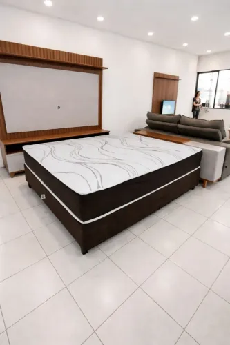 Cama Box Casal Molas Ensacadas Paris 138x188x68 - Novo e embalado!!