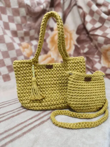 Bolsas feito a mão crochet