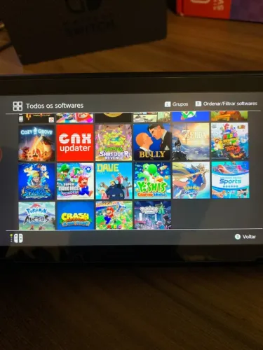 Nintendo Switch V2 Desbloqueado com Cartão SD 128GB