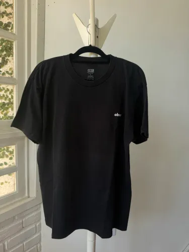 Camiseta Obey Original Face Icon Preta Oversized Tam. L