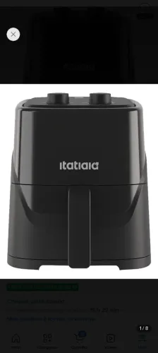 Fritadeira Air Fryer Itatiaia 3,5L Preto 127V 1300W