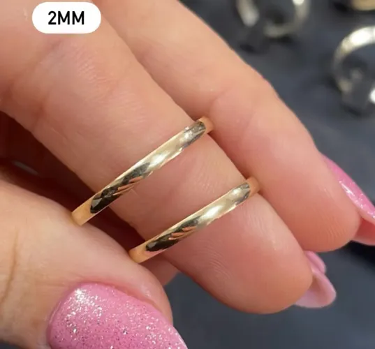 Alianças de casamento ouro18K LOJA FÍSICA