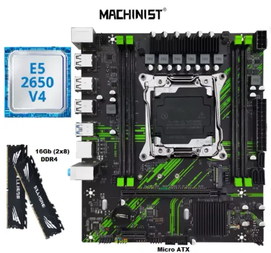 Kit X99 - Placa Mãe Machinist Pr9+e5 2650v4+16gb Ddr4 2666Mhz