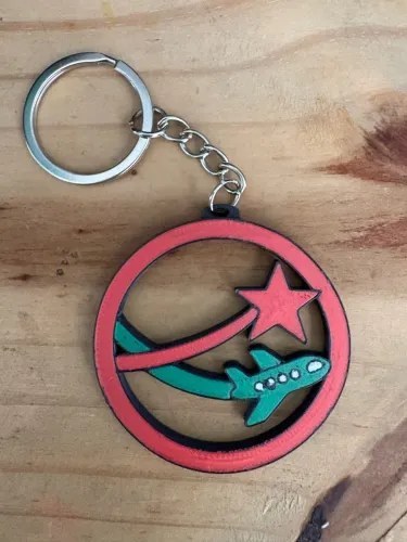 Chaveiro Avião e Estrela