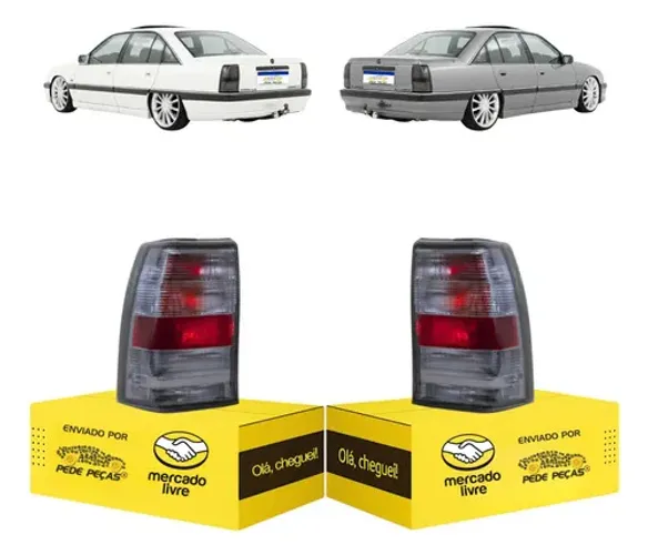 Par Lanterna Chevrolet Omega 1992 1993 94 95 96 97 1998 Fume Ambos Lados Fumê
