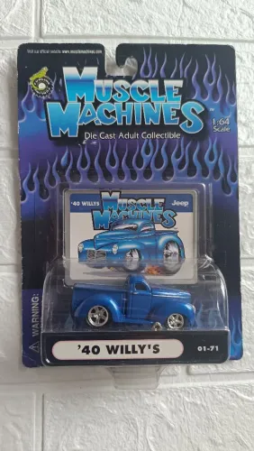 Miniatura muscle Machines 40 Willys de 2000 rara e exclusiva 1/64