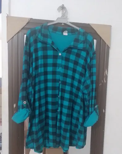 35Rs Camisa xadrez feminina G/GG
