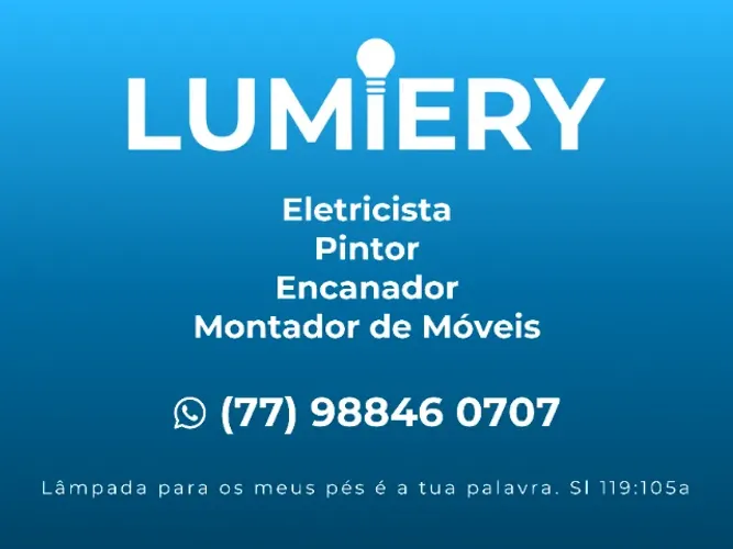 Pintor, Montador de Móveis, Eletricista, Encanador e mais é Lumiery