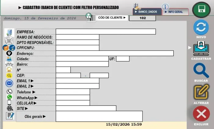Planilha de Cadastro de Clientes em Macro xlsm