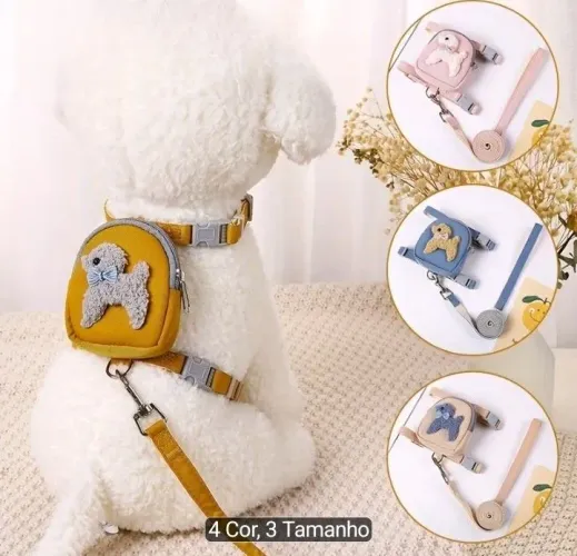 PEITORAL MOCHILA PARA CACHORRO 