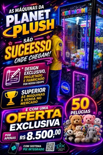Máquina Pelúcia Planet Plush 