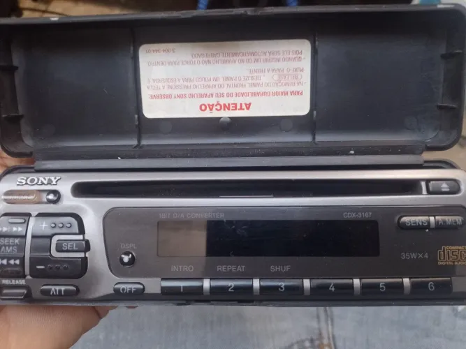 Frente Toca Cd Sony Cdx-3167 Msm 3160<br><br>3170 3177 Só A Frente (Usado)