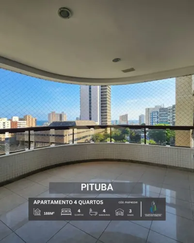 APARTAMENTO NASCENTE VISTA MAR 188m² 4 QUARTOS 3 SUÍTES 3 VARANDAS 3 VAGAS INFRA VENDE PIT