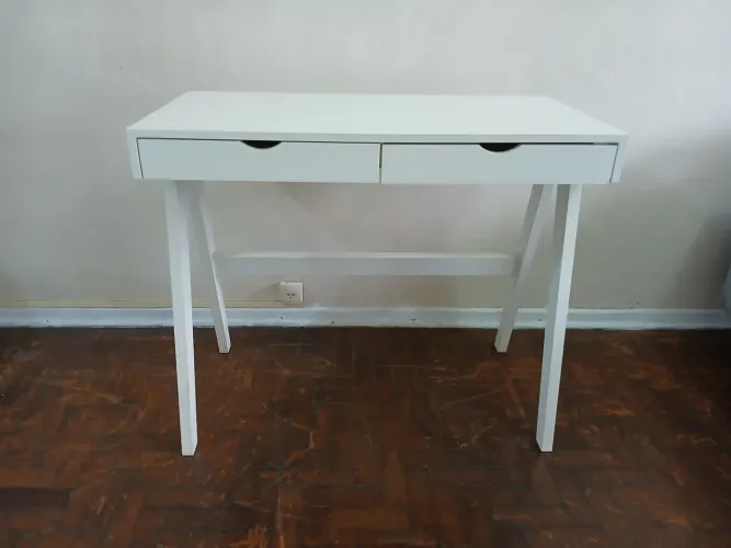 Penteadeira branca 90x45 cm com 2 gavetas