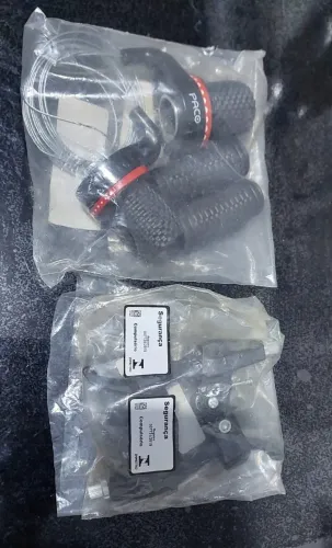 Kit Alavanca Hand Shift 21v Com Cabo e Manopla Grip Shift Paco + Manete de freio