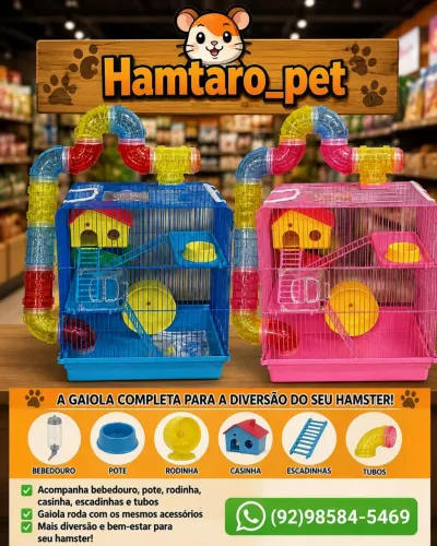 Gaiola super luxo com tubos , fazemos entregas.