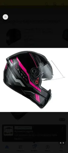 Capacete feminino FLY tamanho 58. NOVO