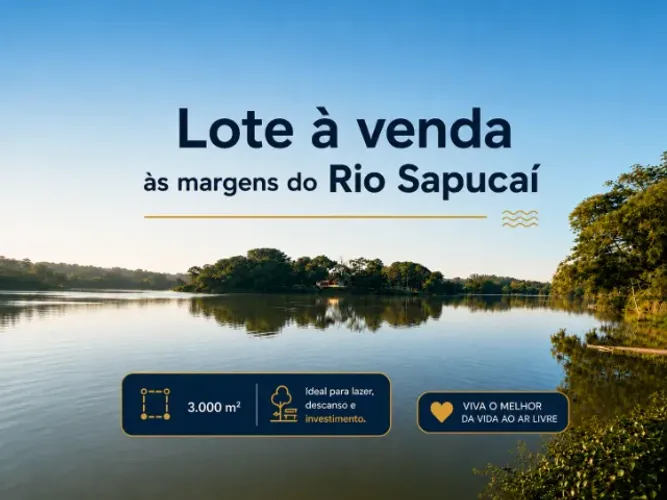 Lote a Venda para Chácara nas margens do Rio Sapucaí