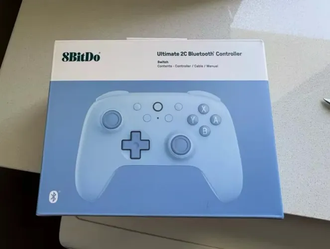 Controle 8BitDo Ultimate 2C Bluetooth para Nintendo switch 1, 2 & OLED- Novo (Versão Azul)