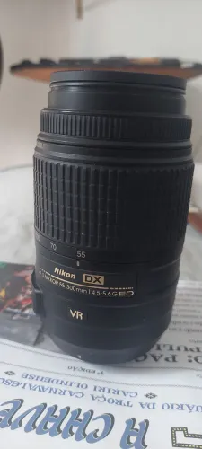 Lente nikon 55/300 DX nova, apenas não tem as tampas.