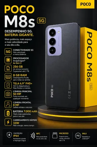Poco M8s 5G 256 GB 8 RAM