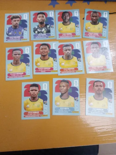 Lote de 11 figurinhas Copa 2026 originais diferentes de África do Sul