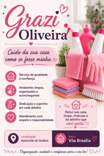 Faço faxina.