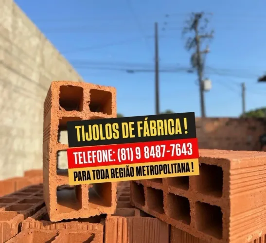 TIJOLO TIJOLOS DIRETO DE FÁBRICA(PAGUE NA ENTREGA COM FRETE GRÁTIS PRA TODA REGIÃO)