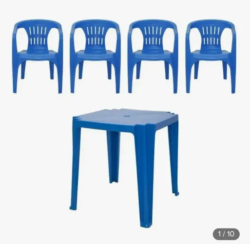 Jogo de mesa tramontina com 4 cadeiras