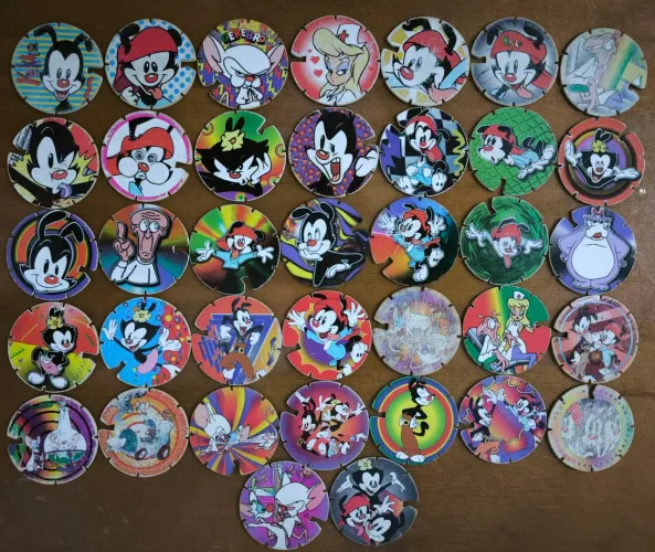 37 Tazos Animaniacs + 23 Tiny Toon (sem repetição)