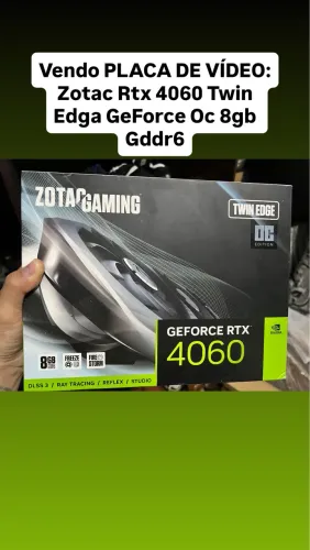 PLACA DE VÍDEO Zotac Rtx 4060 Twin Edga GeForce Oc 8gb Gddr6
