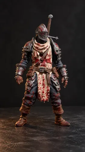 Miniatura de um guerreiro Templário- Pintado à Mão