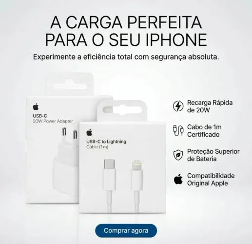 Carregador IPhone Tipo C