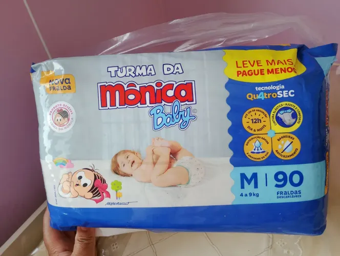 Fralda descartável, infantil tamanho M