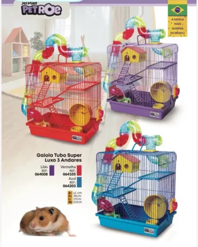 PROMOÇÃO GAIOLA PARA HAMSTER 3 ANDARES NOVAS