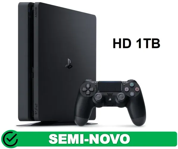 Vendo PS4 Slim de 1TB 2 controles e 4 jogos.<br>Número pra cntt *15.